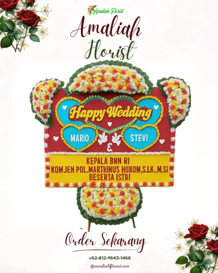 Papan Bunga Pernikahan Margoyoso